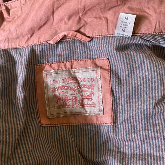 Levi’s Strauss Hood Anorak Military Style Jacket Burgundy/Copper Size M - Picture 10 of 10